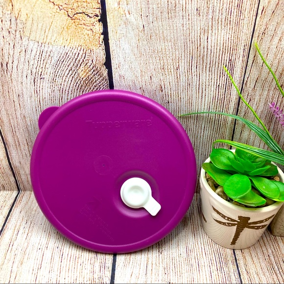 Tupperware # 6437A-4 Vent & Serve Round Seal REPLACEMENT Purple & White - Picture 1 of 8